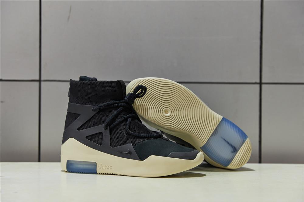 EXCLUSIVE RETAIL PK GOD NIKE AIR FEAR OF GOD 1 LIGHT BLACK/BLACK AAR4237-001 READY TO SHIP